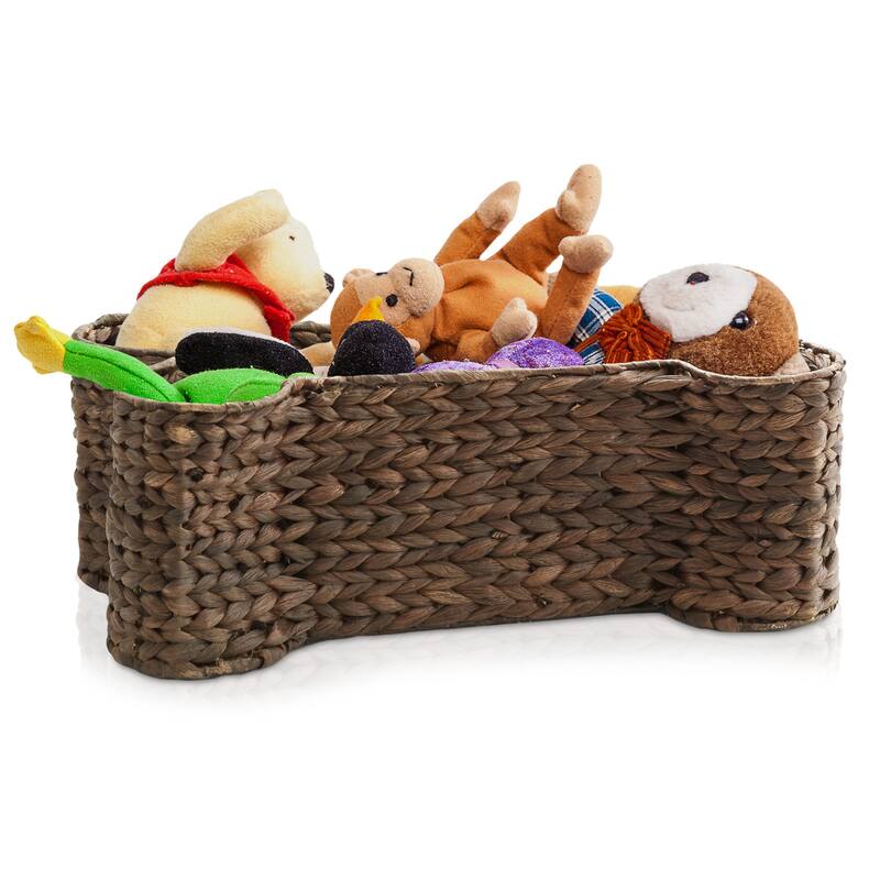 Dog Bone Shaped Storage Basket Organizer Bin for Pet Toys