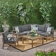 preview thumbnail 6 of 86, Christopher Knight Home - Outdoor Patio Conversation Set, Acacia Wood Frame, Cushions & Slatted Coffee Table