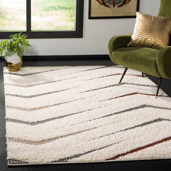 Safavieh Santorini Shag Staka Abstract Microfiber Rug