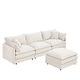 preview thumbnail 20 of 117, 3-Seater Comfy Cloud Couches with Movable Ottoman