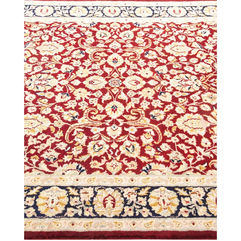 Overton Hand Knotted Wool Vintage Inspired Traditional Mogul Red Area Rug - 4 x 6