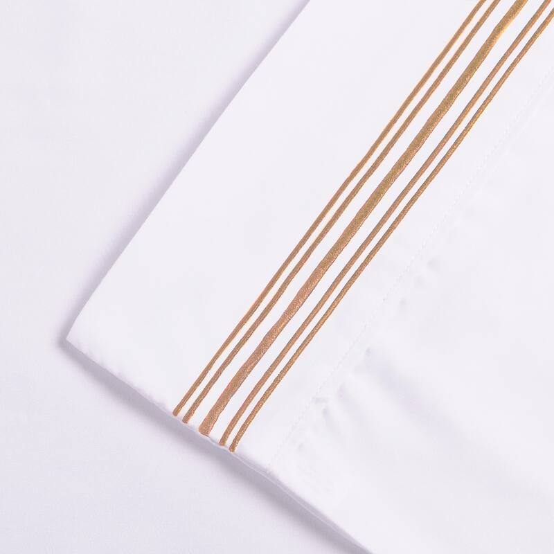 Superior Embroidered Microfiber Deep Pocket Bed Sheet Set