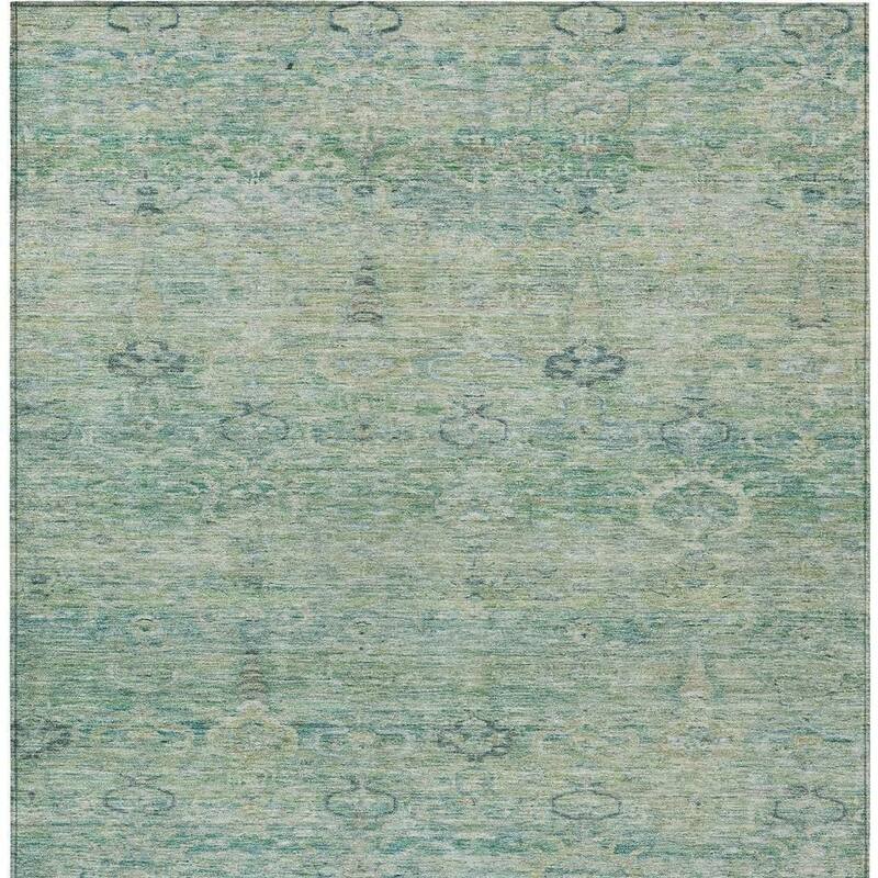 HomeRoots Oriental Traditional Rectangle Outdoor Rug