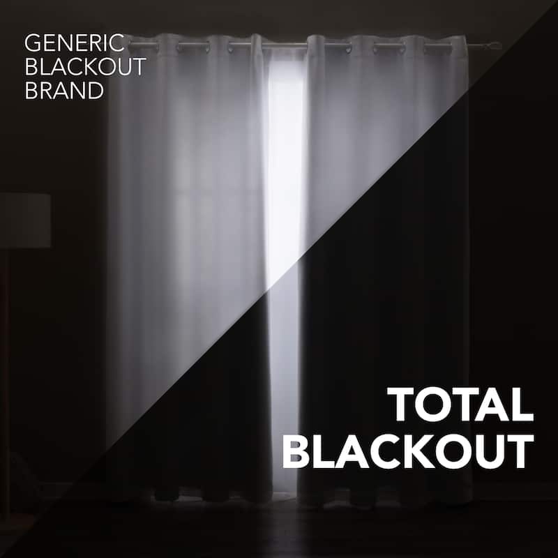 Deconovo 100 Percent Blackout with Liner Grommet Curtain (2 Panel)