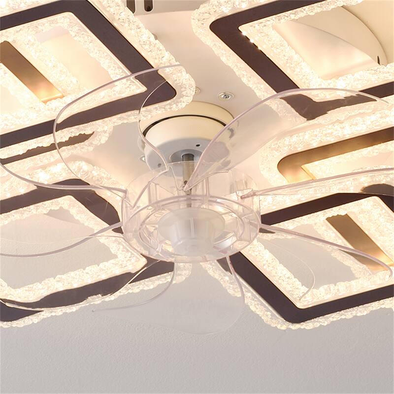 33" Ceiling Fan with Lights Remote Control and APP Control