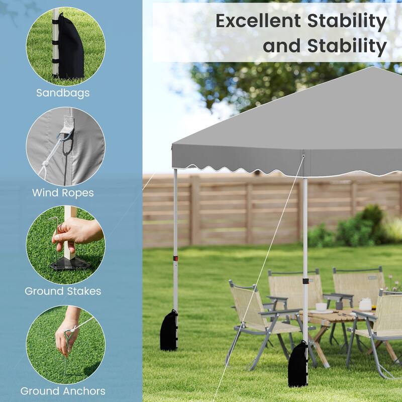 Gymax 10 X 10 FT Pop up Canopy Tent Portable Foldable Patio Shelter w/