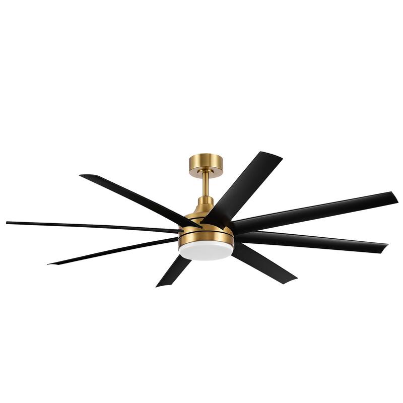 65"/72"/84" Modern LED Ceiling Fan with Light and Remote(8-Blade)