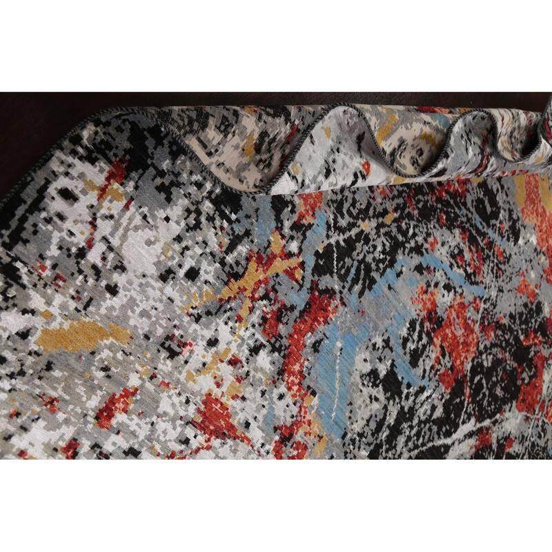 Vegetable Dye Wool/ Silk Oriental Abstract Area Rug Hand-knotted - 12'0" x 15'5"