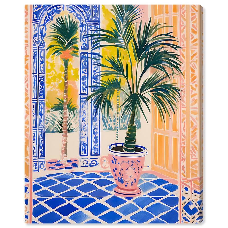 Wynwood Studio Canvas Architecture and Buildings Porticos II Blue and Sapphire Blue Modern & Contemporary Wall Art Canvas Print