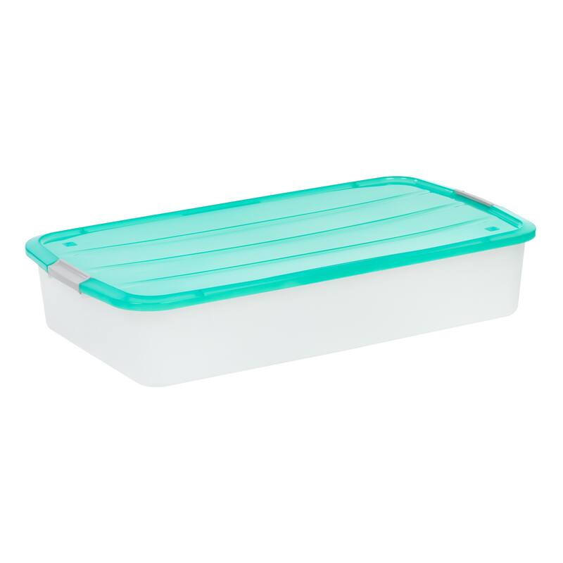 IRIS USA® Underbed Chest 50 Qt Buckle Lid - Clear