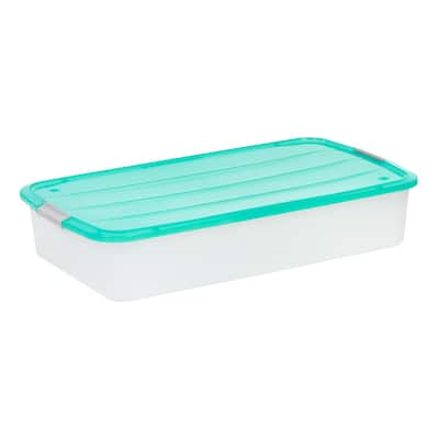 IRIS USA® Underbed Chest 50 Qt Buckle Lid - Clear