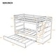 preview thumbnail 3 of 53, Twin-Over-Twin Bunk Bed with Twin Size Trundle and 3 Storage Stairs