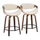 Option Cream Fabric/Walnut Wood/Black Metal