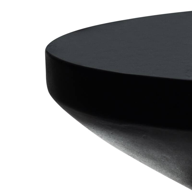 SAFAVIEH Outdoor Vaka Concrete Accent Stool - 14.96" W x 14.96" L x 17.72" H - 15Wx15Dx18H