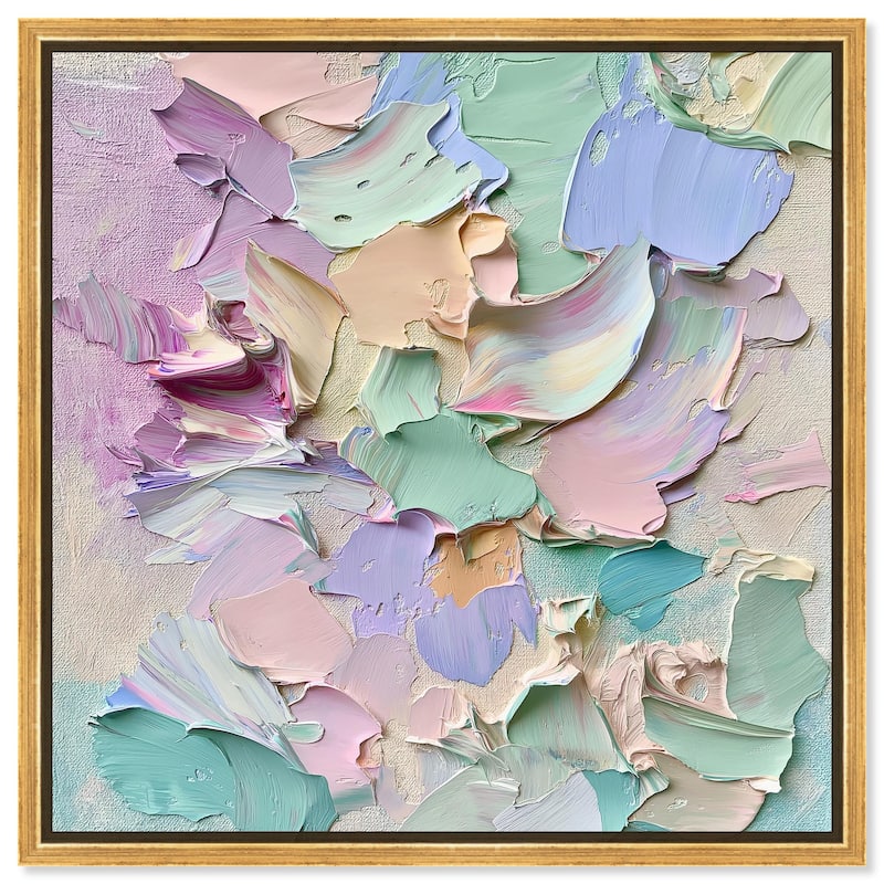 Flowing Mousse II Canvas by Art Remedy - 30" x 30" - Gold
