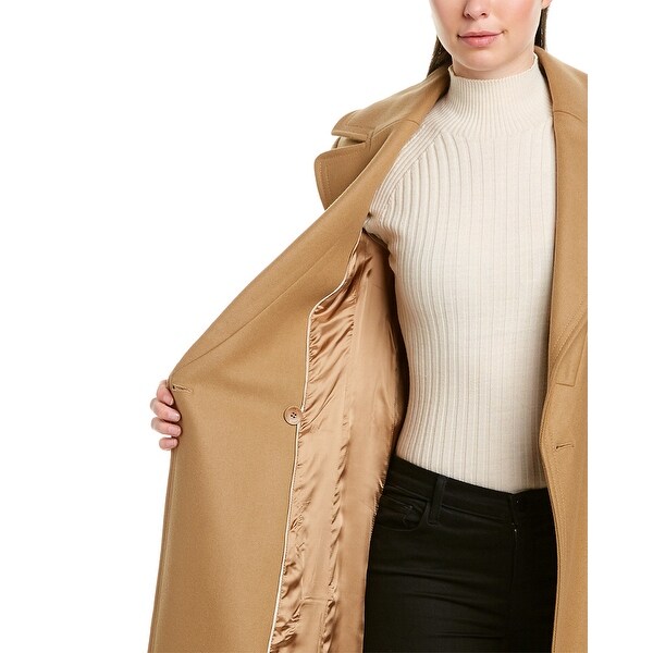 karen millen wool wrap camel coat