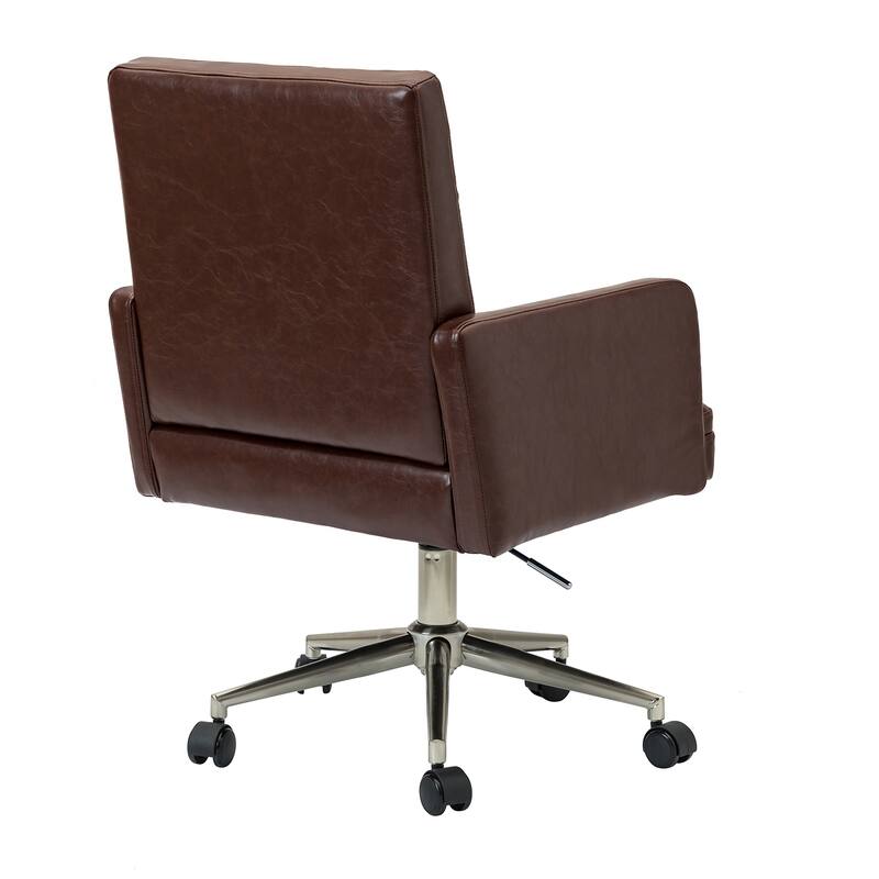 Lorenz Modern Vegan Leather Height-adjustable Office Chair with 5 Wheels by HULALA HOME