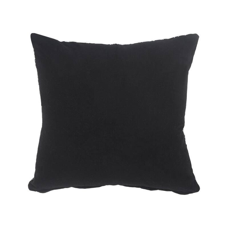 HomeRoots 20" X 20" Black And Silver 100% Cotton Animal Print Zippered Pillow