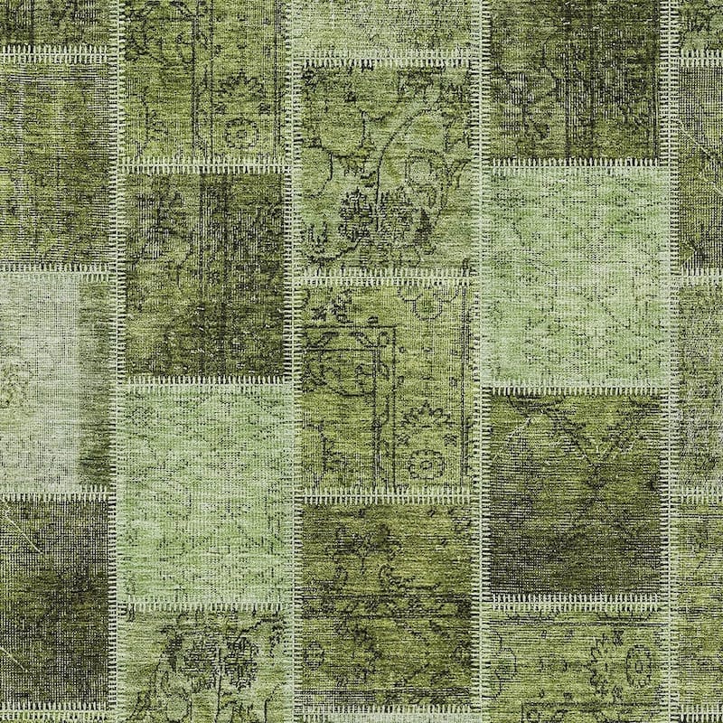 HomeRoots Patchwork Transitional Rectangle Outdoor Rug