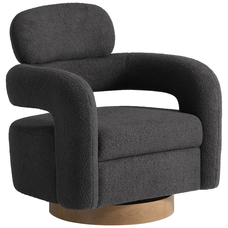 Bayville 29" Wide Sherpa Swivel Chair (Set of 2)