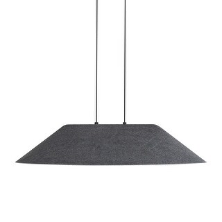 Golden Lighting Faroe 30in Integrated LED Pendant in Flecked Black/Grey Felt - Black