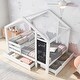 preview thumbnail 15 of 18, Twin Size House Bed with Blackboard and Drawers,Two assembly options