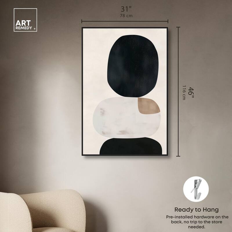 Pebble Pillars II Canvas by Art Remedy