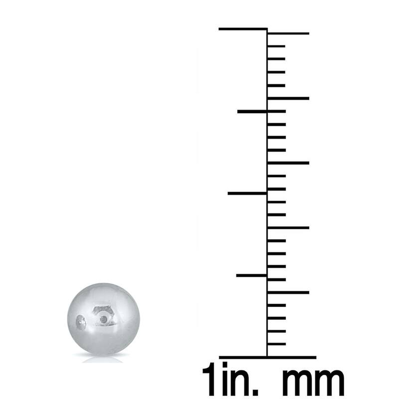 Marquee Jewels Women's 10k White Gold 6-millimeter Ball Stud Earrings