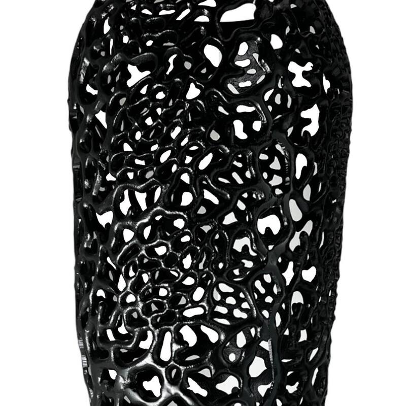Decorative Handmade Aluminum Hollow-out Flower Vase