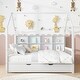 preview thumbnail 3 of 26, Wooden House Bed with Trundle and Shelf White - Full