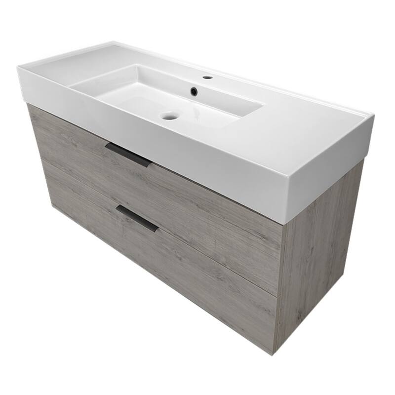 Nameeks Derin-4818-W Derin 48" Wall Mounted Single Basin Vanity Set