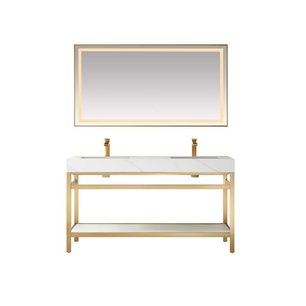 Miseno MV702560M Funes 60" Free Standing Double Basin Vanity Set with