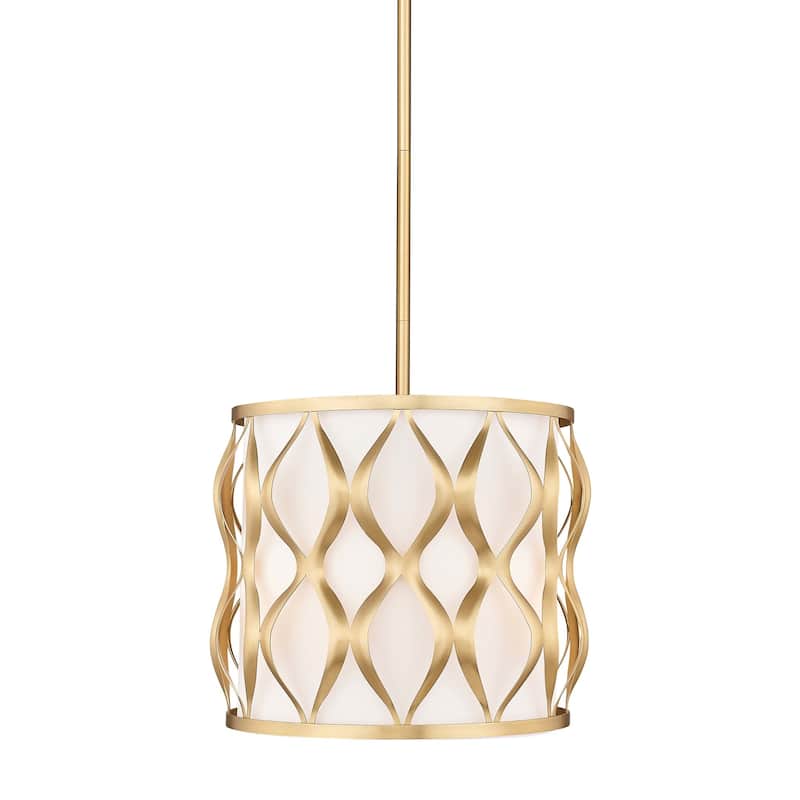 Z-Lite 1948P12 Harden 3 Light 12" Wide Pendant - Modern Gold