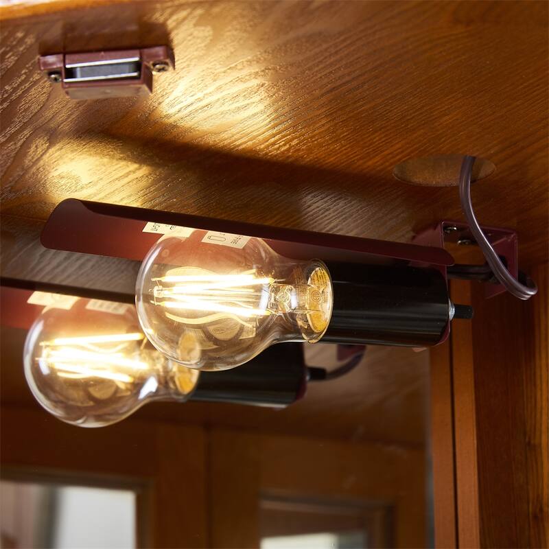 Lighted Display Cabinet with Adjustable Glass Shelves (No E26 Bulb)