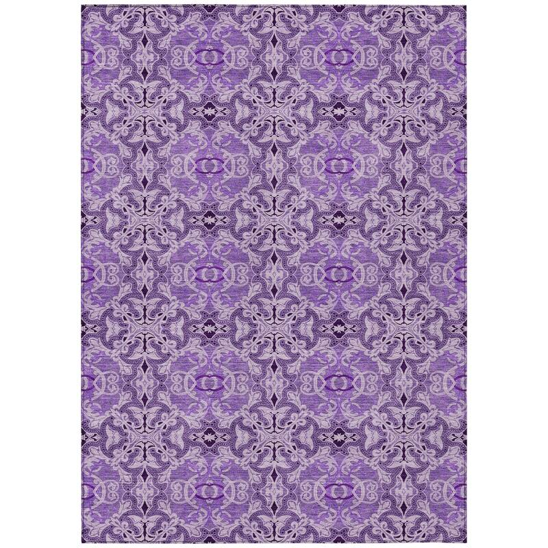 Machine Washable Indoor/ Outdoor Chantille Traditional Medallions Rug