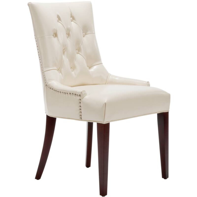 SAFAVIEH Adrianna Putty Grey Dining Chair - 22" W x 24" D x 36" H - 22"W x 24"D x 36"H