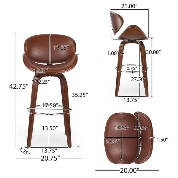 Jakin Indoor Upholstered Swivel Barstool by Christopher Knight Home