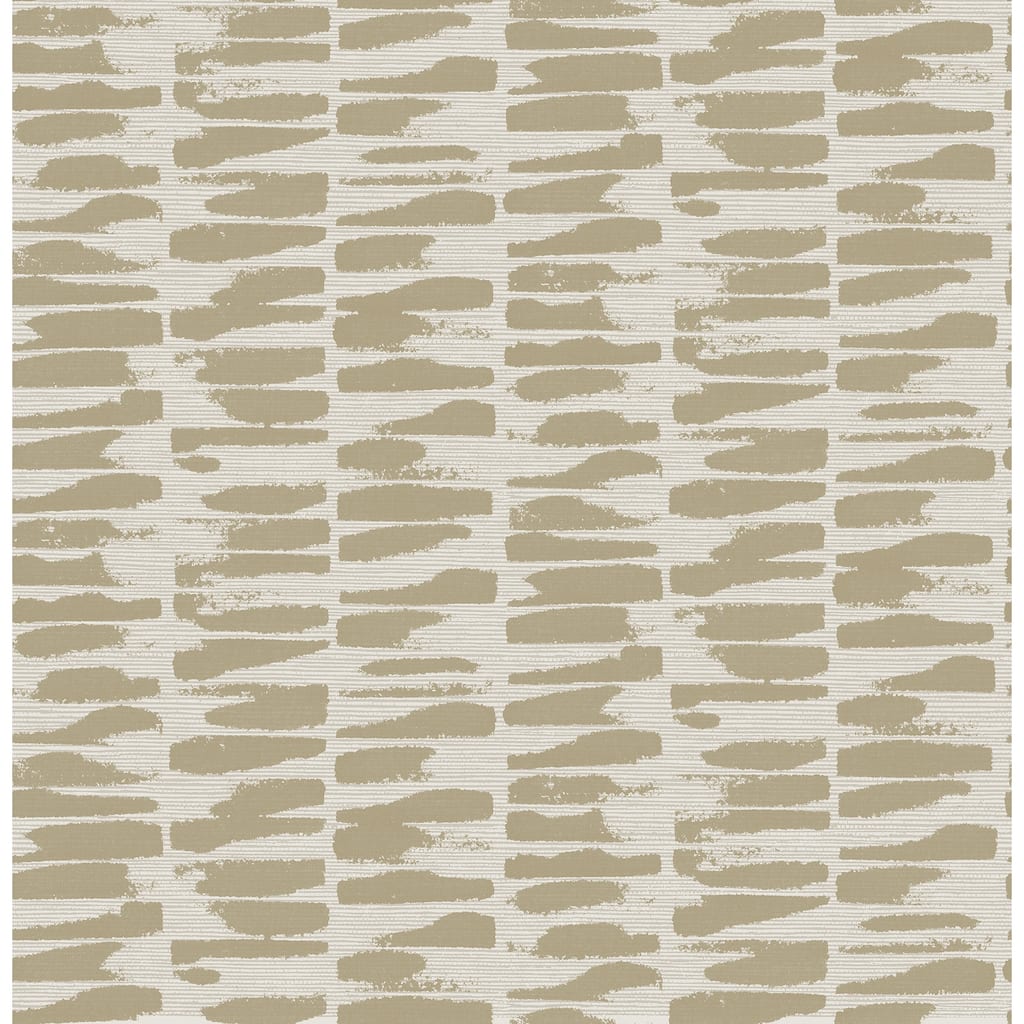 A-Street Prints Myrtle Gold Abstract Stripe Wallpaper