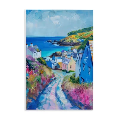 Stupell Seaside Town Overlook Wall Plaque Art Design By LSR Design Studio