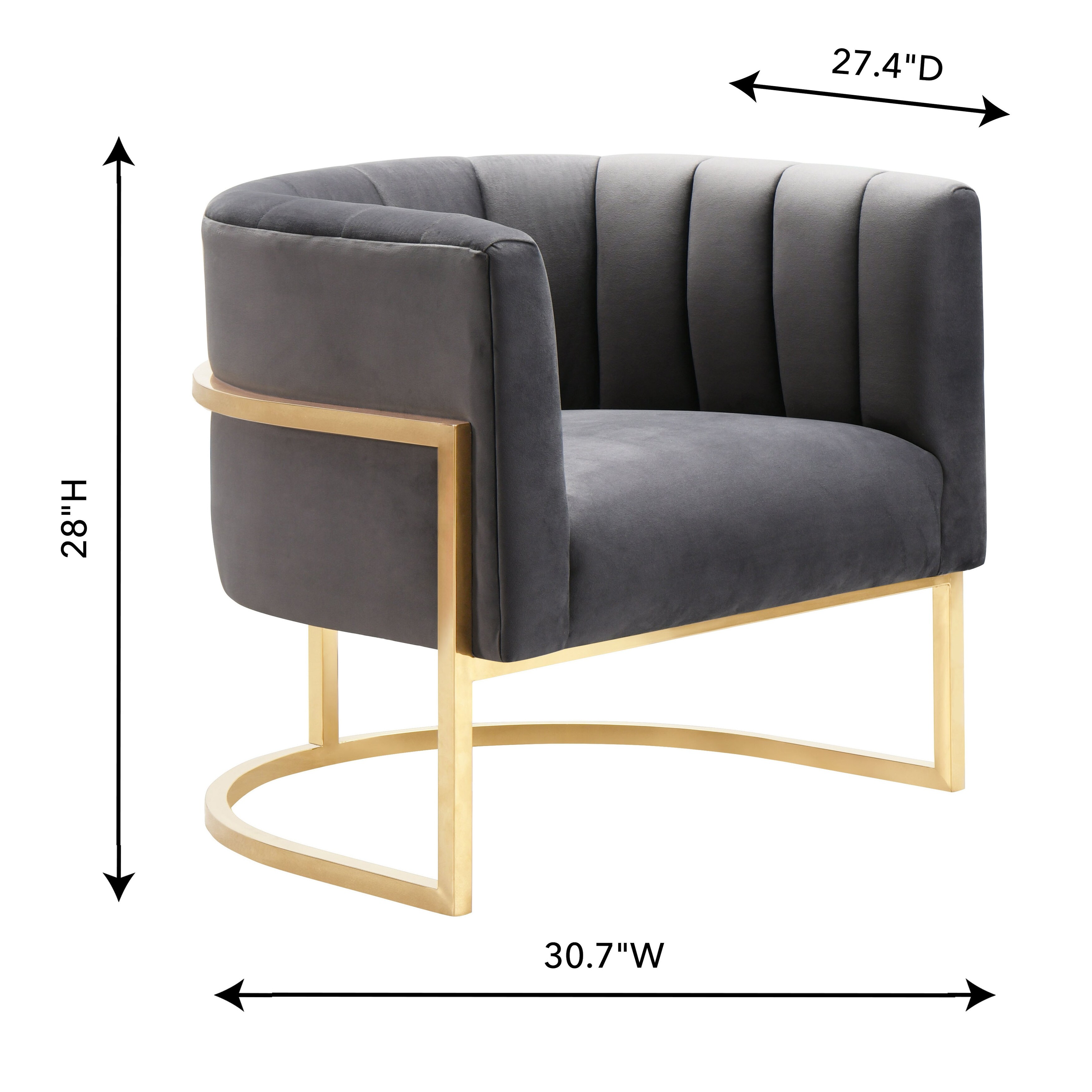 Magnolia grey shop velvet chair