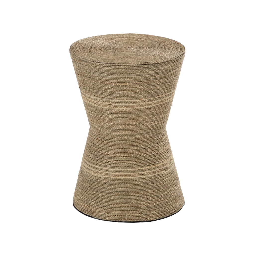 Roche River Decor - Seagrass Handmade Woven Accent Table with Hourglass Shape - Brown - 14"W x 14"L x 20"H