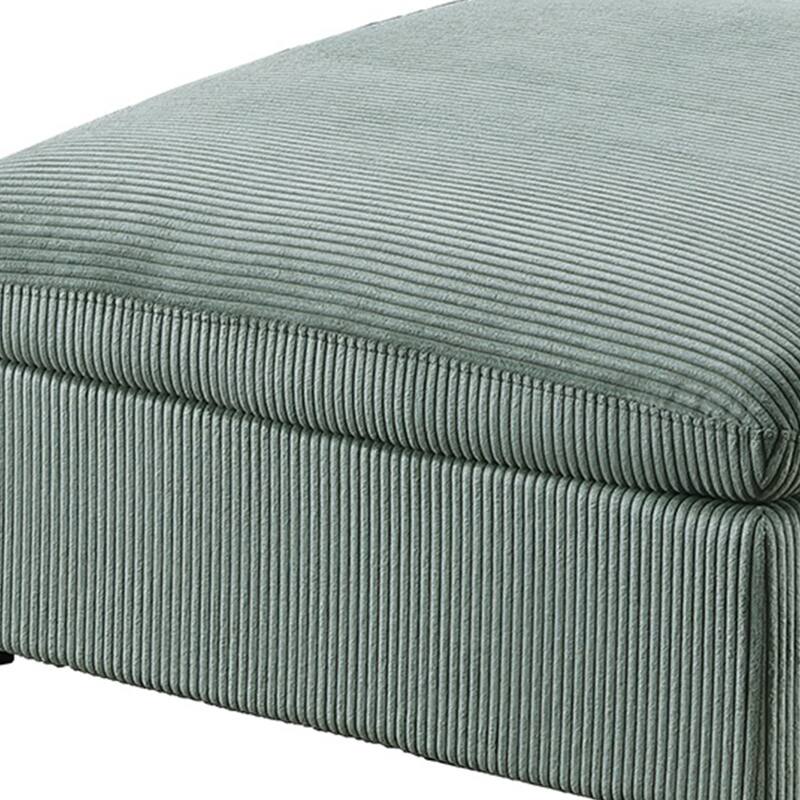 6 Piece Corduroy Upholstered Modular Sectional Sofa with Ottoman