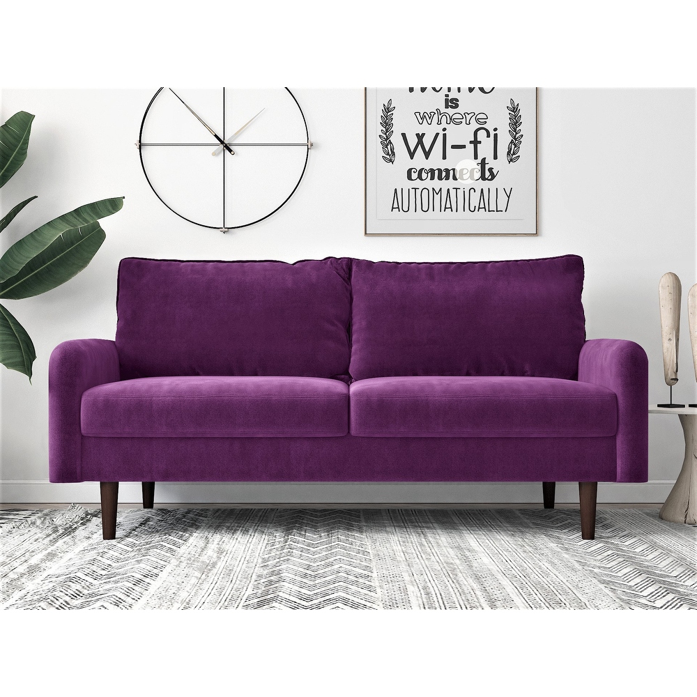 Purple online velvet futon