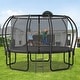 preview thumbnail 1 of 9, Trampolines Round Trampoline with Enclosure