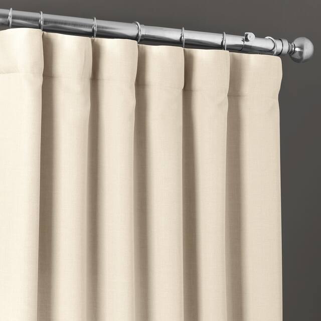 Exclusive Fabrics Italian Faux Linen Curtain (1 Panel)