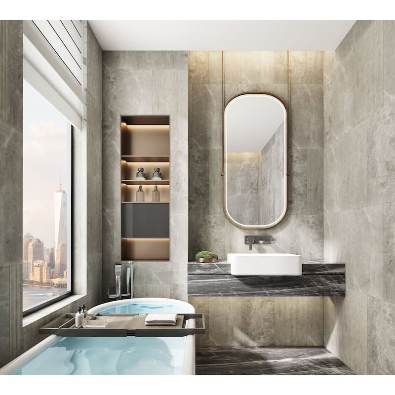 12*24 Polished Gray natural Carrara Marble, for Wall and Floor(8 sq. ft./Case)
