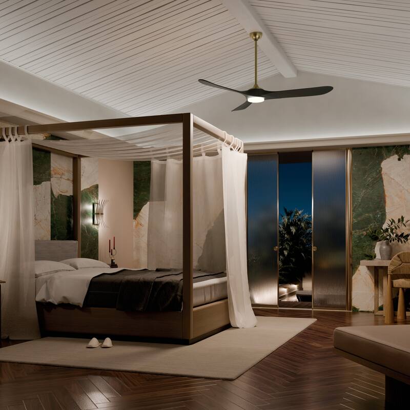 Kichler Lighting Mylo 70 Inch Ceiling Fan with Satin Etch Cased Opal Glass