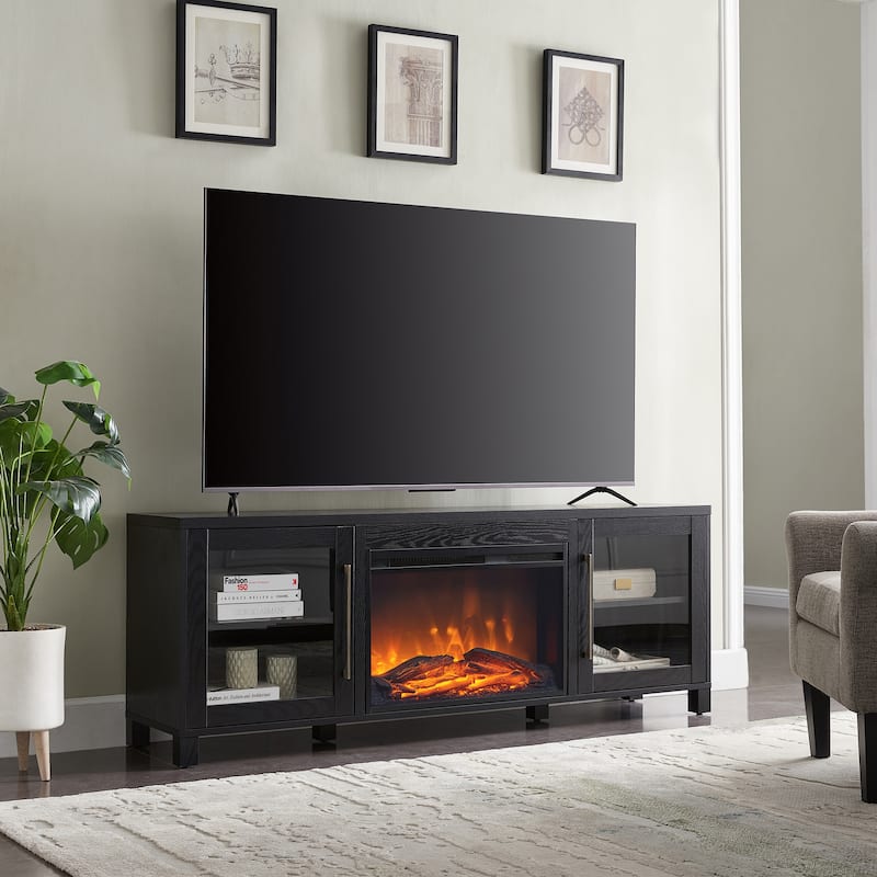 Quincy TV Stand with Fireplace Insert