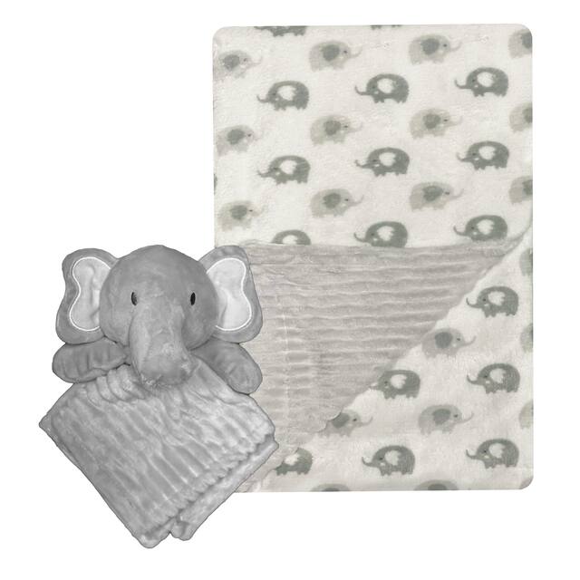 MODERN BABY Super Soft Baby Blanket Set with Lovey Toy Plush Blanket