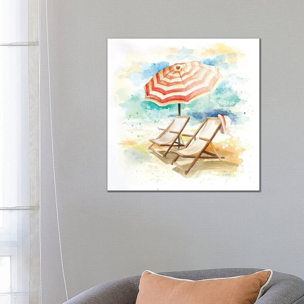 iCanvas "Umbrella on the Beach I" by Patricia Pinto Canvas Print